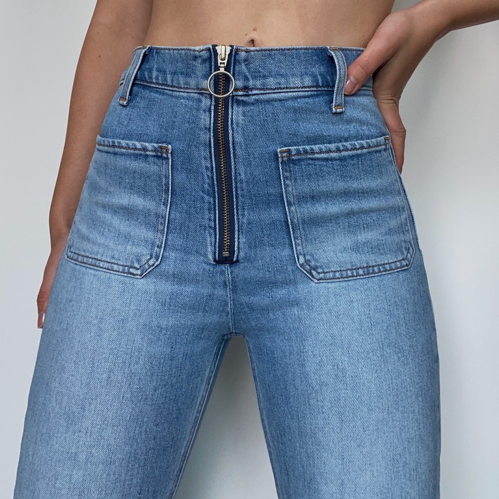 Denim Forum Zip Up Jeans